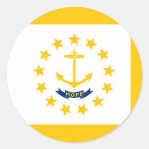 Rhode Island State Flag Design Classic Round Sticker