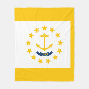 Rhode Island State Flag Design Fleece Blanket