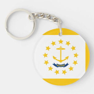 Rhode Island State Flag Design Key Ring