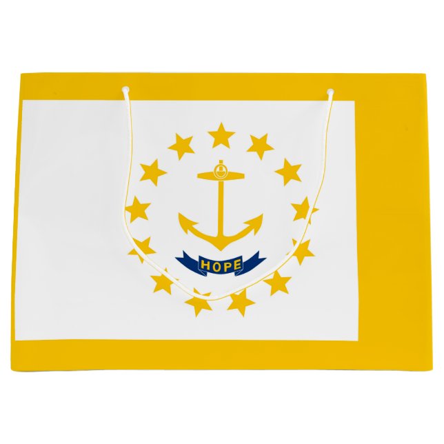 Rhode Island State Flag Design Large Gift Bag (Front)