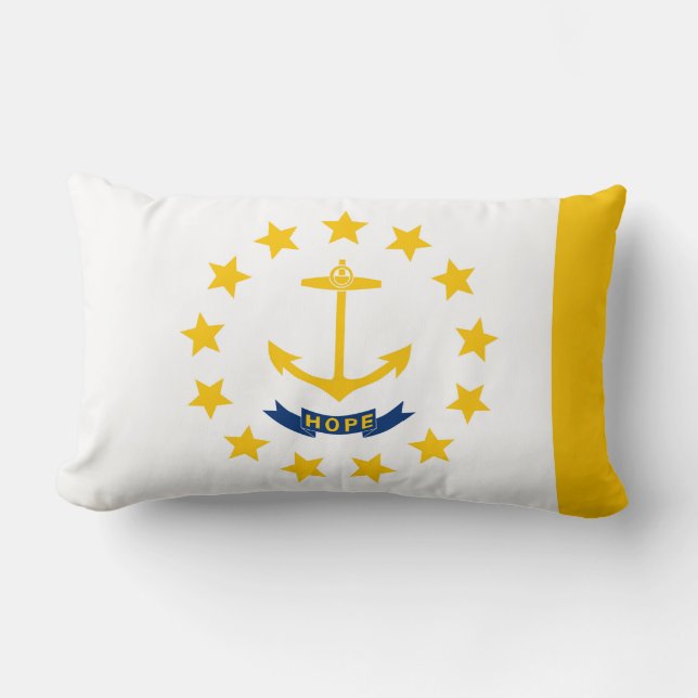 Rhode Island State Flag Design Lumbar Cushion (Front)