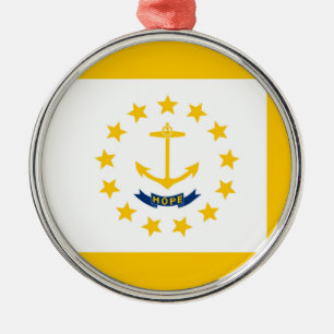 Rhode Island State Flag Design Metal Ornament