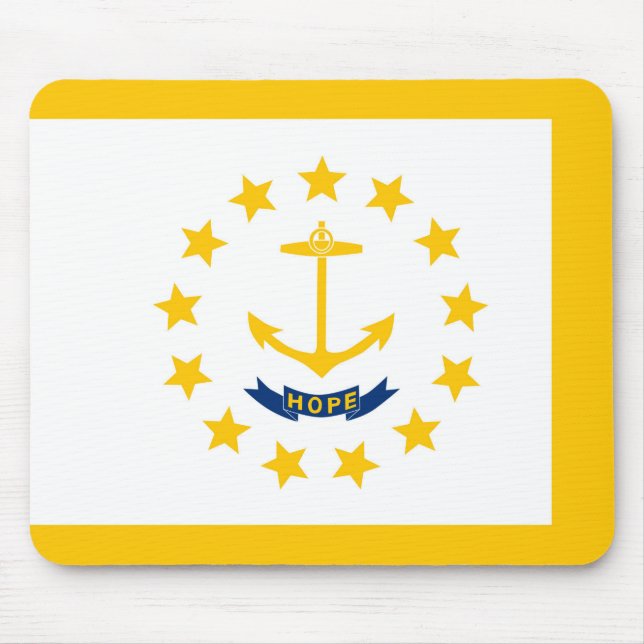 Rhode Island State Flag Design Mouse Pad (Front)