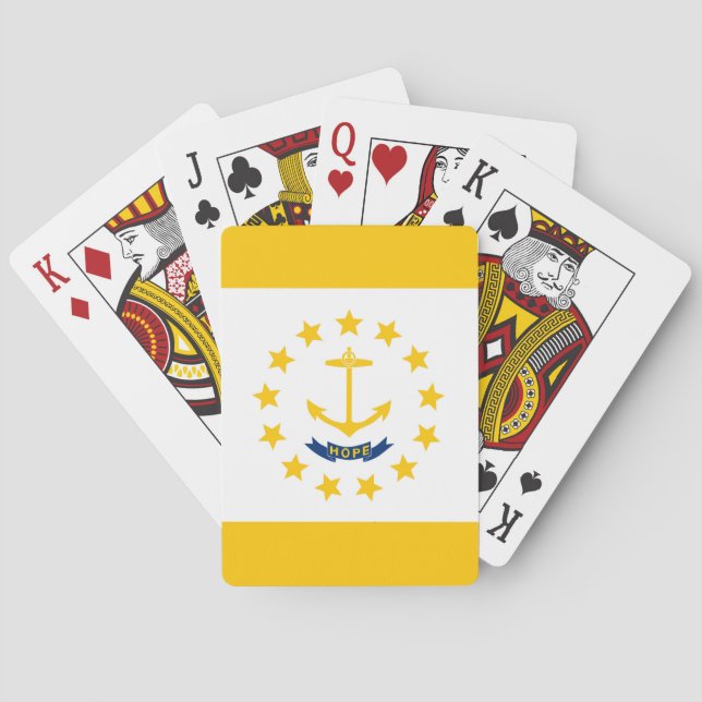 Rhode Island State Flag Design Playing Cards (Back)