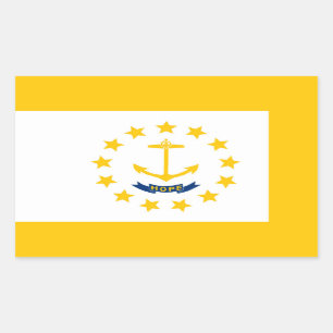 Rhode Island State Flag Design Rectangular Sticker