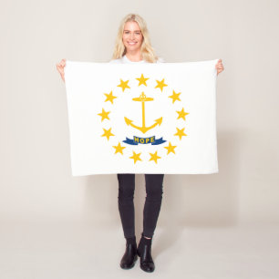 Rhode Island State Flag Fleece Blanket