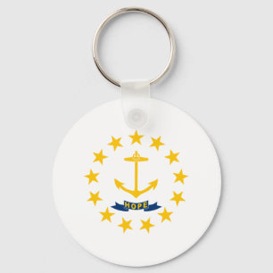 Rhode Island State Flag Key Ring
