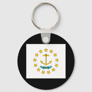 Rhode Island State Flag Keychain