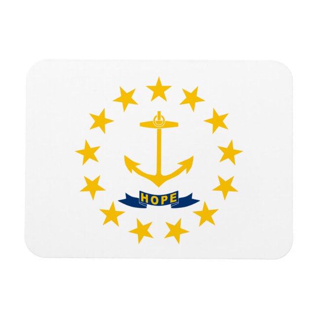 Rhode Island State Flag Magnet (Horizontal)