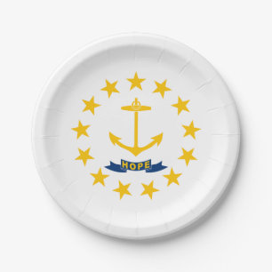 Rhode Island State Flag Paper Plate