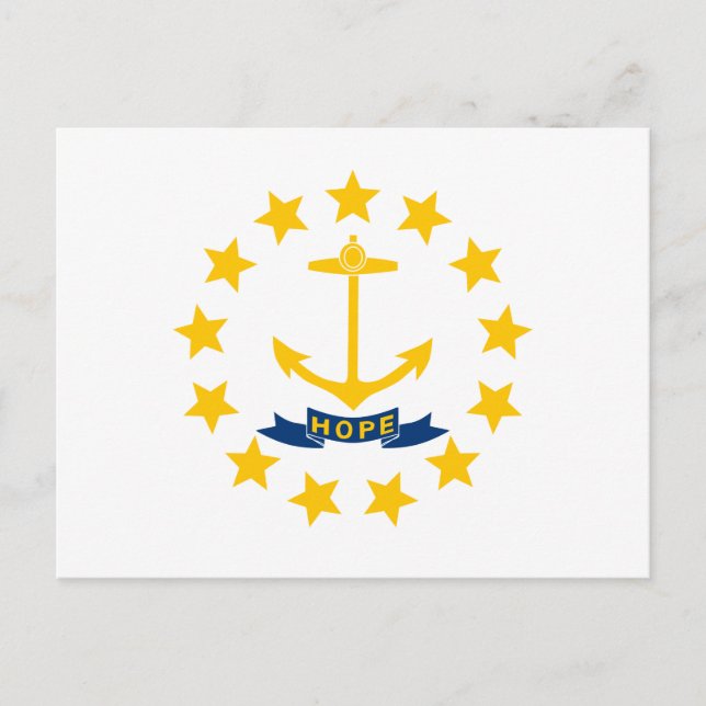Rhode Island State Flag Postcard (Front)