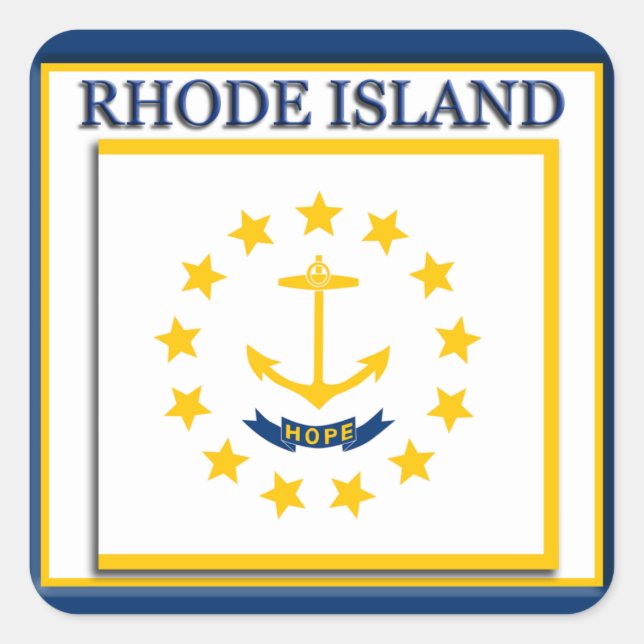 Rhode Island State Flag Sticker (Front)