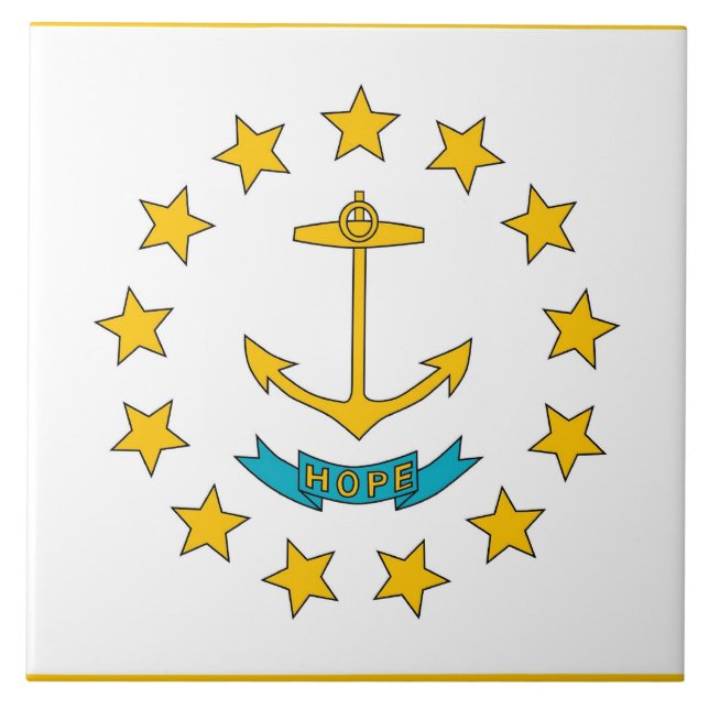 Rhode Island State Flag Tile (Front)