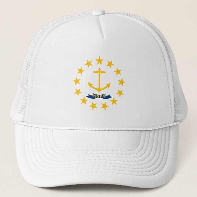 Rhode Island State Flag Trucker Hat (Front)