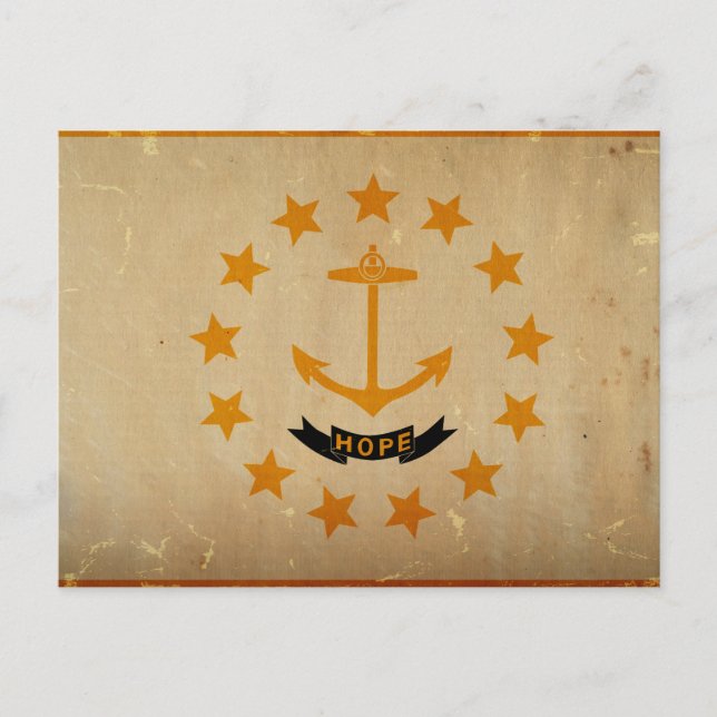 Rhode Island State Flag VINTAGE Postcard (Front)