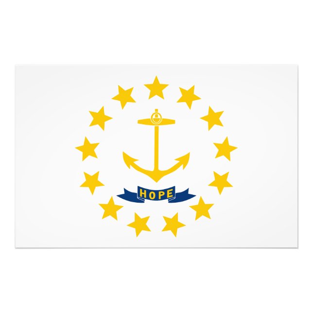 Rhode Island State Photo Print (Front)