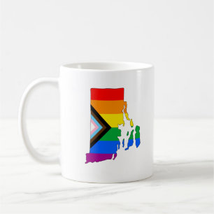 Rhode Island State Pride LGBTQ Progress Pride Coffee Mug