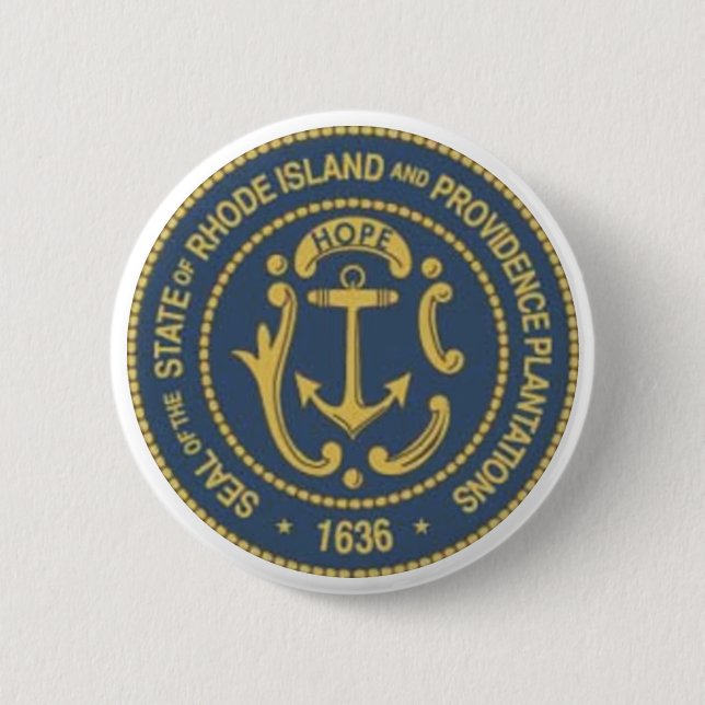 Rhode Island State Seal 6 Cm Round Badge (Front)