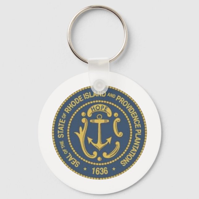 Rhode Island State Seal Key Ring (Front)