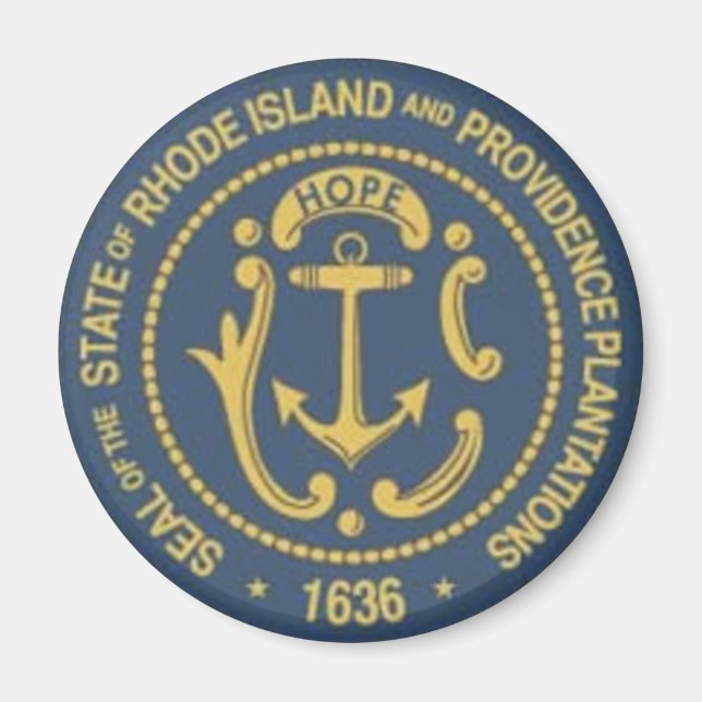Rhode Island State Seal Magnet (Front)