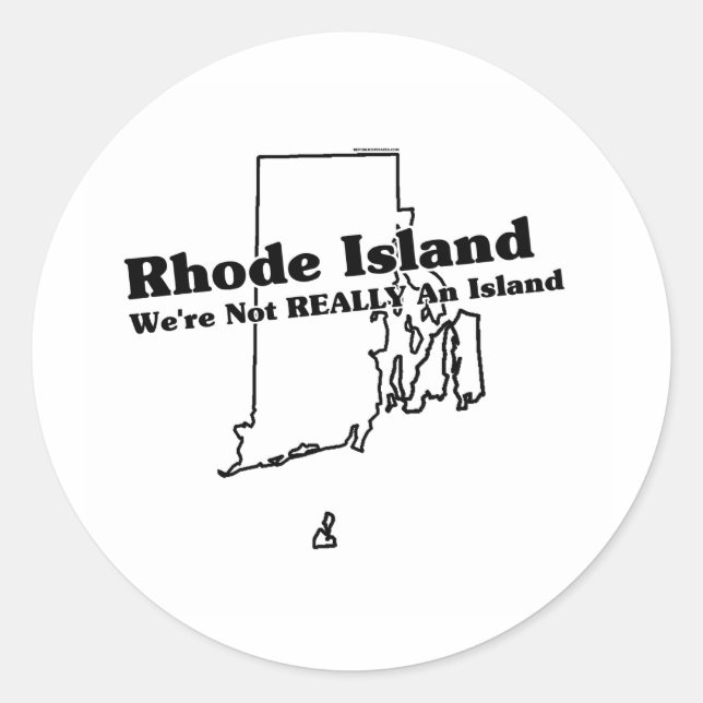 Rhode Island State Slogan Classic Round Sticker (Front)