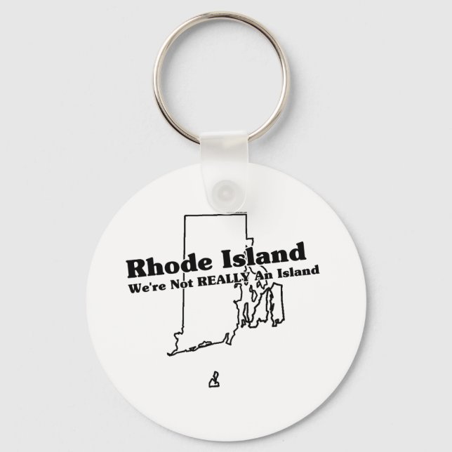 Rhode Island State Slogan Key Ring (Front)