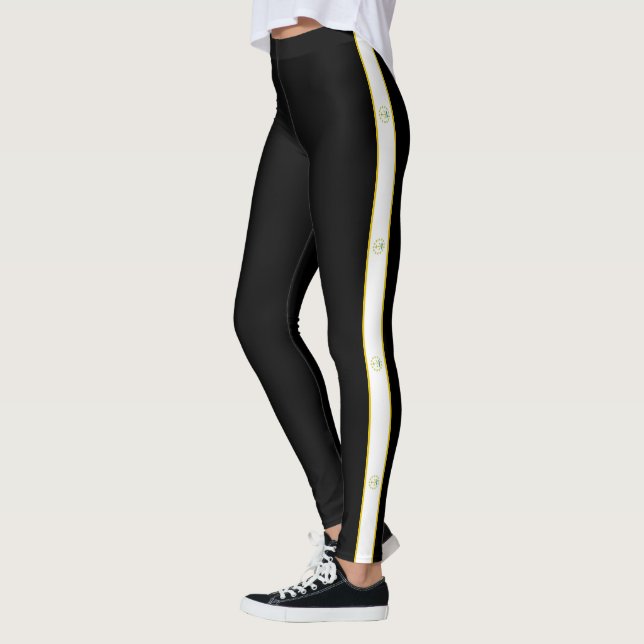 Rhode Island stripe flag Leggings (Left)