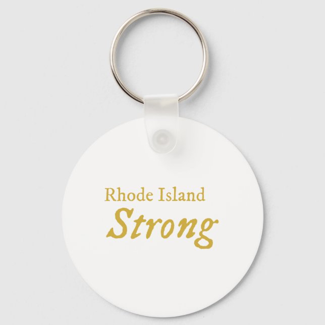 Rhode Island Strong   Key Ring (Front)