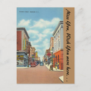 Rhode Island, Thames Street, Newport Postcard