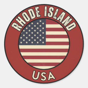 Rhode Island United States of America Classic Round Sticker