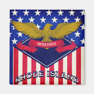 Rhode Island USA Flag Magnet