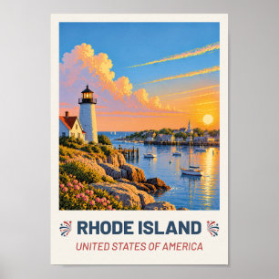 Rhode Island USA – Vintage Travel Poster