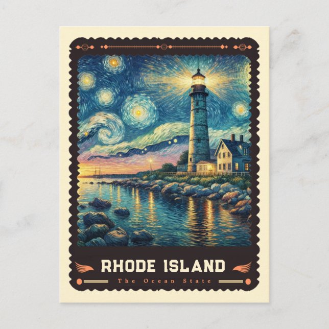 Rhode Island | Vincent Van Gogh Inspired Postcard (Front)
