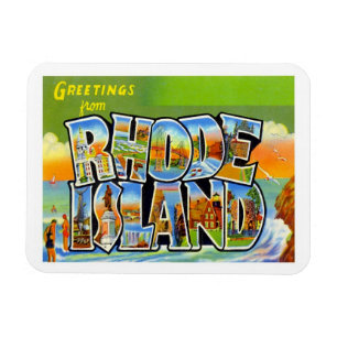 Rhode Island Vintage Travel Magnet