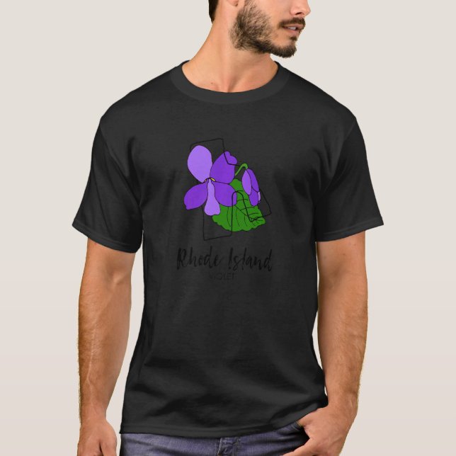 Rhode Island Violet Flower   T-Shirt (Front)