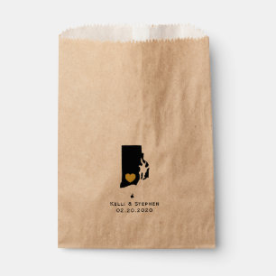 Rhode Island Wedding Favour Treat Sacks, Gift Bags