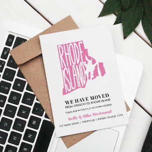 RHODE ISLAND We've moved New address New Home  Postcard