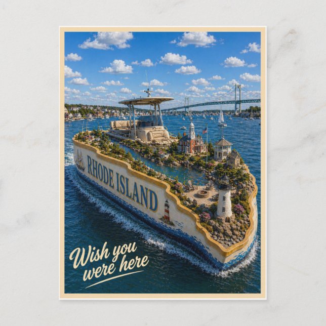 Rhode Island | Wish You Were Here | State Series Postcard (Front)
