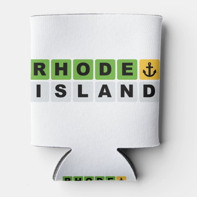 Rhode Island Wordle Can Cooler (Front)