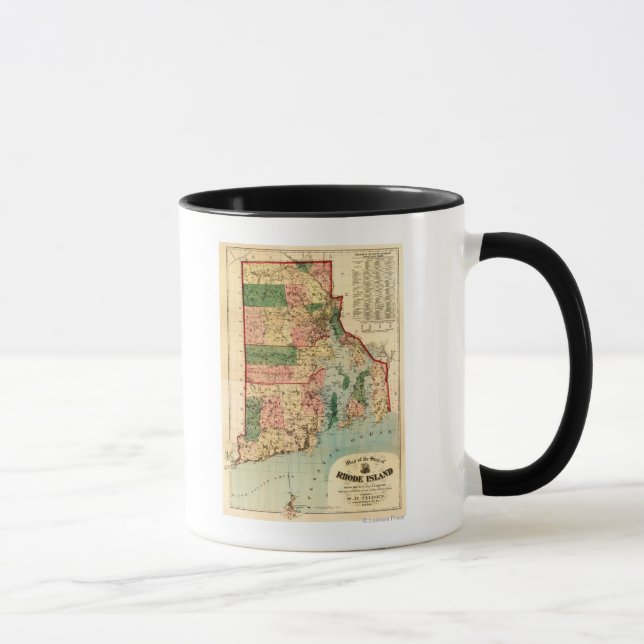 Rhode IslandPanoramic MapRhode Island Mug (Right)