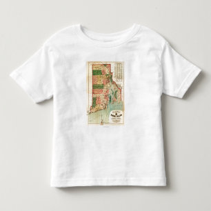 Rhode IslandPanoramic MapRhode Island Toddler T-Shirt