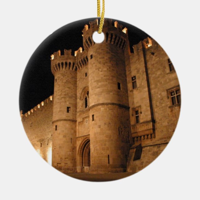 Rhodes  Greece angie Ceramic Tree Decoration (Front)