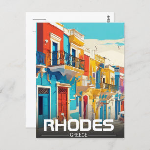 Rhodes , Greece Island souvenir Postcard