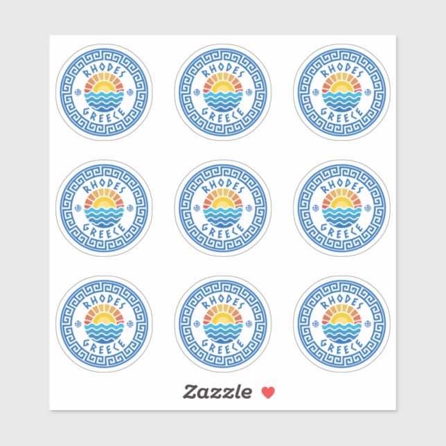 Rhodes Island, Greece Multiple Pack Sticker (Sheet)