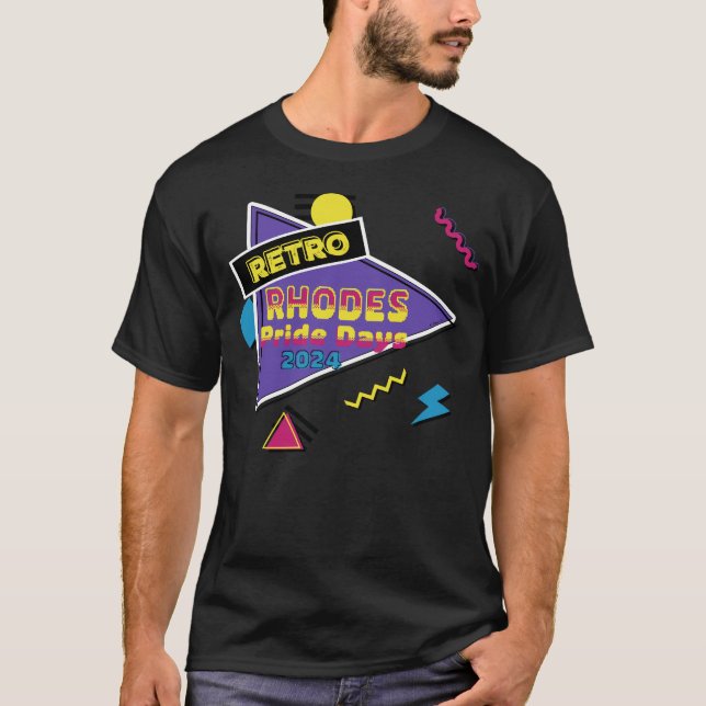 Rhodes Pride Days 2024 Retro Rhodes T-Shirt (Front)
