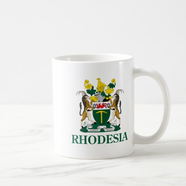 Rhodesia Coat Of Arms Zimbabwe Funny South Africa  Coffee Mug (Right)