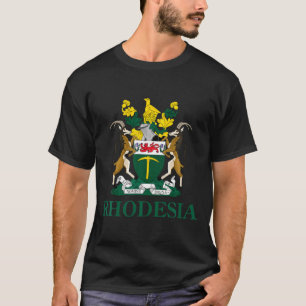 Rhodesia Coat Of Arms Zimbabwe Funny South Africa  T-Shirt