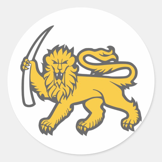 Rhodesian Lion Classic Round Sticker (Front)