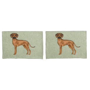 Rhodesian Ridgeback African Lion Dog Breed Green Pillowcase