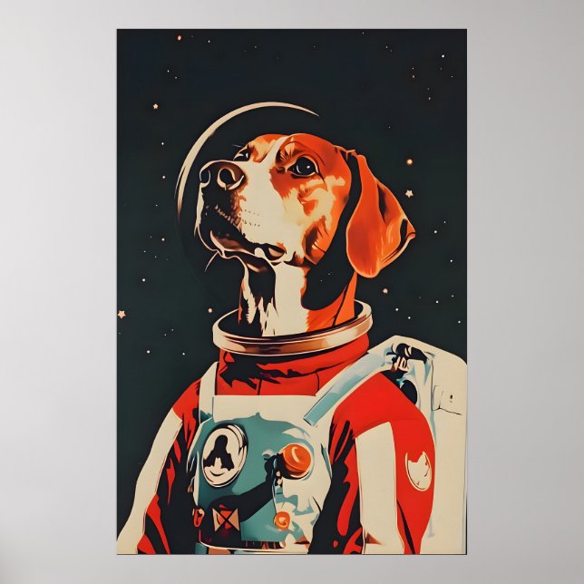 Rhodesian Ridgeback Astronaut Poster, Rhodesian Poster (Front)